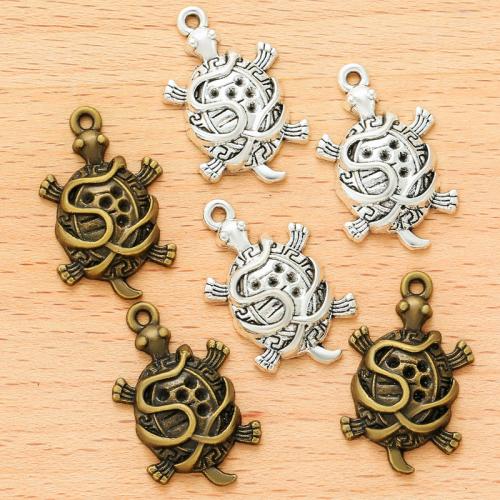 Tibetan Style Animal Pendants, Turtle, plated, DIY, more colors for choice, 27x17mm, 100PCs/Bag, Sold By Bag