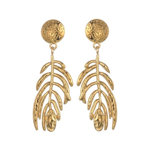 Boucle d'oreille de gaujon en acier inoxydable, Acier inoxydable 304, Placage, pour femme, doré, Vendu par paire