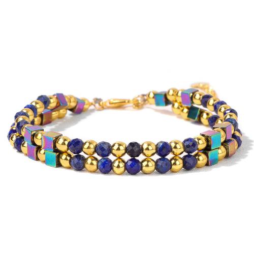 Gemstone Bracelets, Tibetan Style, with Gemstone, for woman, more colors for choice, Length:Approx 16 cm, Sold By PC