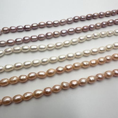 Cultured Rice Freshwater Pearl Beads, DIY, more colors for choice, 5-6mm, Sold Per Approx 37 cm Strand