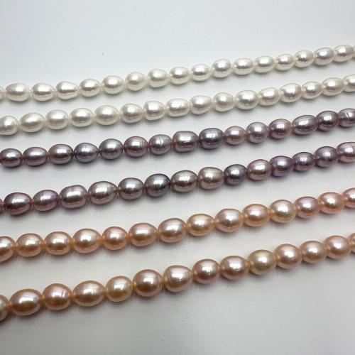 Cultured Rice Freshwater Pearl Beads, DIY, more colors for choice, 7-8mm, Sold Per Approx 37 cm Strand