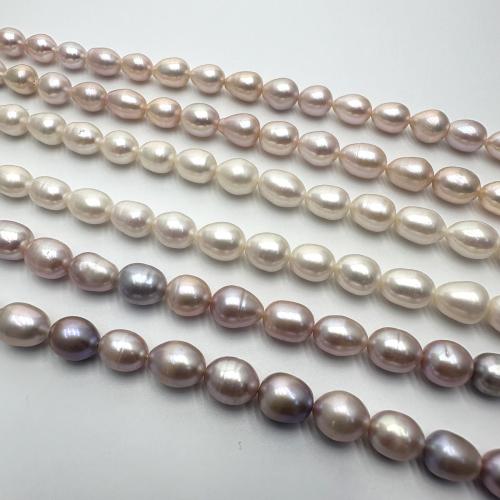 Perlas Arroz Freshwater, Perlas cultivadas de agua dulce, Bricolaje, más colores para la opción, 8-9mm, Vendido para aproximado 37 cm Sarta