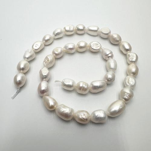 Keshi Cultured Freshwater Pearl Beads, DIY, white, 8-9mm, Sold Per Approx 37 cm Strand