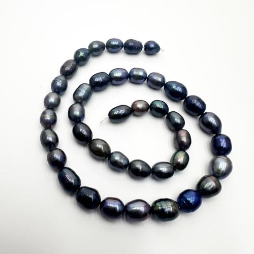 Cultured Rice Freshwater Pearl Beads, DIY, malachite green, 6-7mm, Sold Per Approx 37 cm Strand