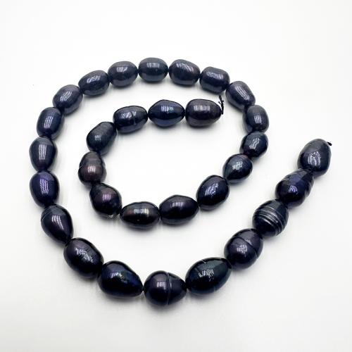 Cultured Rice Freshwater Pearl Beads, DIY, black, 8-9mm, Sold Per Approx 37 cm Strand