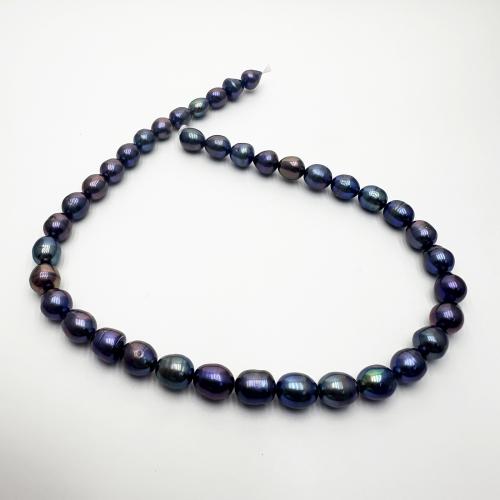 Cultured Rice Freshwater Pearl Beads, DIY, malachite green, 9-10mm, Sold Per Approx 37 cm Strand