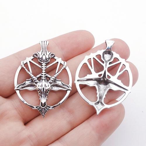 Pendentifs en alliage de zinc, Pentagram, DIY, plus de couleurs à choisir, 34x46.50mm, Vendu par PC