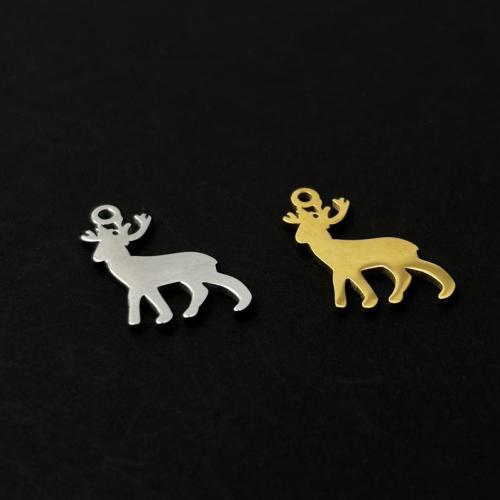 Stainless Steel Animal Pendants 304 Stainless Steel Christmas Reindeer Vacuum Ion Plating Christmas Design & DIY Sold By PC