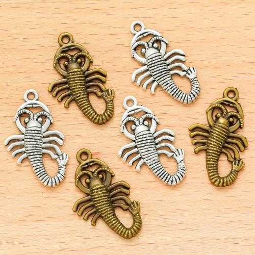 Pendentifs animaux en alliage de zinc, scorpion, Placage, DIY, plus de couleurs à choisir, 29x18mm, 100PC/sac, Vendu par sac