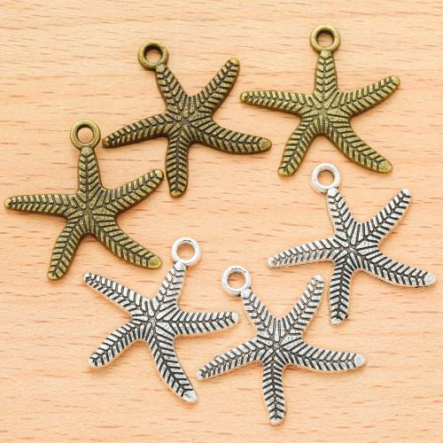 Zinc Alloy Animal Pendants Starfish plated DIY Sold By Bag