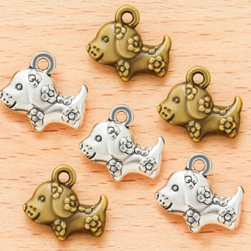 Zinc Alloy Animal Pendants Dog plated DIY Sold By Bag