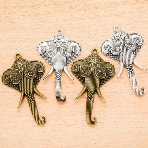 Tibetan Style Animal Pendants, Elephant, plated, DIY, more colors for choice, 44x26mm, 100PCs/Bag, Sold By Bag