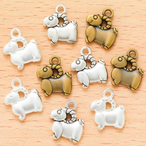 Pendentifs animaux en alliage de zinc, mouton, Placage, DIY, plus de couleurs à choisir, 14x13mm, 100PC/sac, Vendu par sac