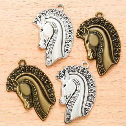 Tibetan Style Animal Pendants, Horse, plated, DIY, more colors for choice, 42x25mm, 100PCs/Bag, Sold By Bag