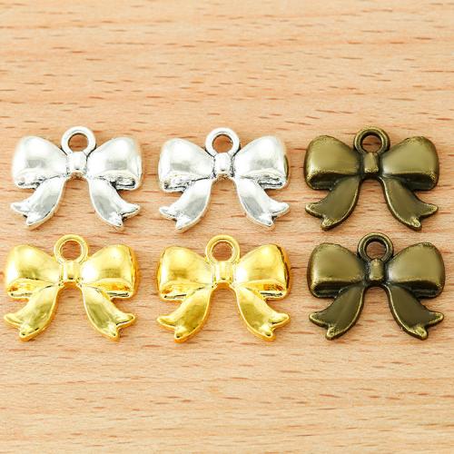 Tibetan Style Bowknot Pendants, plated, DIY, more colors for choice, 18x14mm, 100PCs/Bag, Sold By Bag