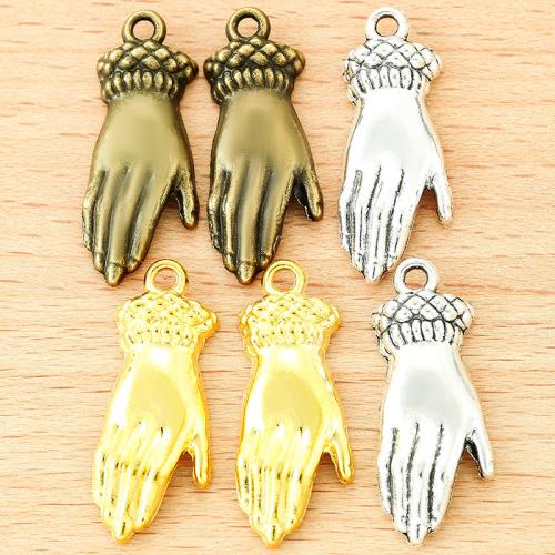 Tibetan Style Pendants, Glove, plated, DIY, more colors for choice, 26x10mm, 100PCs/Bag, Sold By Bag