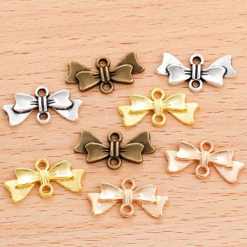 Bowknot Tibetan Style Connector, plated, DIY & 1/1 loop, more colors for choice, 20x10mm, 100PCs/Bag, Sold By Bag