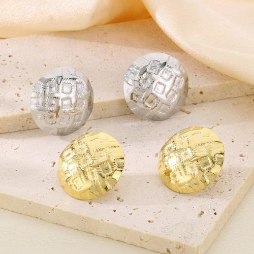 Stainless Steel Stud Earrings, 304 Stainless Steel, plated, fashion jewelry, more colors for choice, 24mm, Sold By Pair