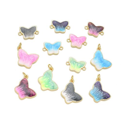 Brass Jewelry Pendants, with Opal, Butterfly, plated, DIY & different styles for choice, more colors for choice, Sold By PC