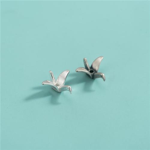 925 Sterling Silver Beads, Thousand Origami Cranes, DIY, more colors for choice, 12.40x5.60mm, Hole:Approx 1.3mm, Sold By PC