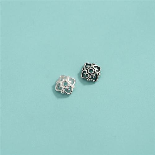 925 Sterling Silver Bead Cap, DIY, more colors for choice, 5.60mm, Hole:Approx 0.6mm, Sold By PC