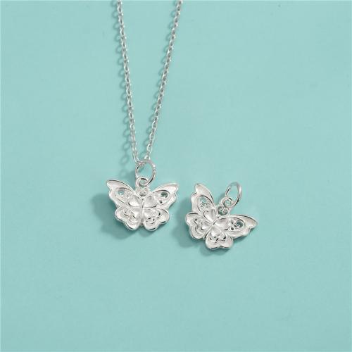 925 Sterling Silver Pendant Butterfly DIY Sold By PC