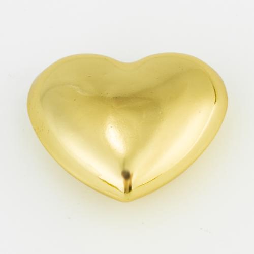 Brass Jewelry Beads Heart gold color plated DIY nickel lead & cadmium free Sold By PC