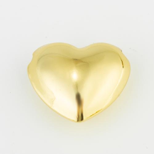 Brass Jewelry Beads Heart gold color plated DIY nickel lead & cadmium free Sold By PC