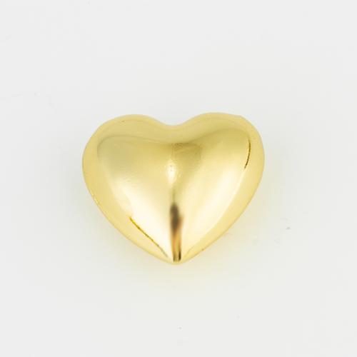 Brass Jewelry Beads, Heart, gold color plated, DIY, nickel, lead & cadmium free, 25x23x13mm, Sold By PC