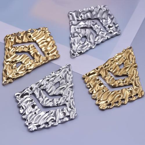 Stainless Steel Pendants, 304 Stainless Steel, Rhombus, plated, DIY, more colors for choice, Sold By Pair