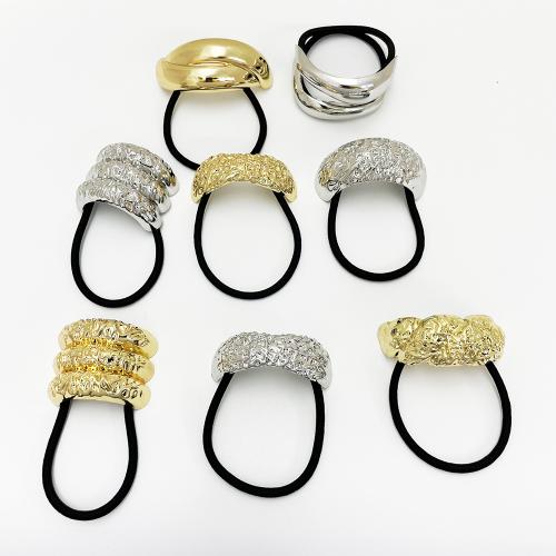 Ponytail Holder Zinc Alloy with Rubber Band & for woman Sold By PC