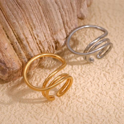 Stainless Steel Finger Ring, 304 Stainless Steel, fashion jewelry & for woman, more colors for choice, US Ring Size:7, Sold By PC