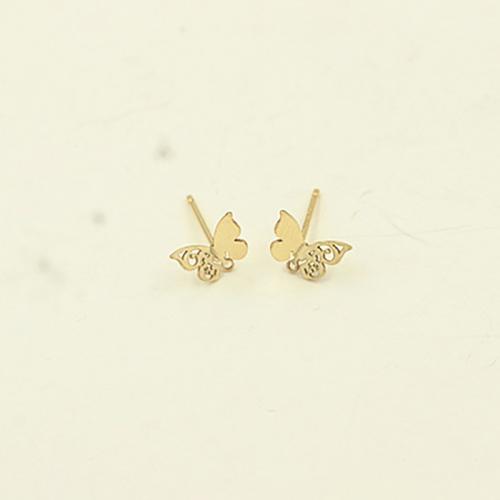 Gefüllte Goldschmuck, gold-gefüllt, Schmetterling, DIY & ohne Ohrmutter, 8.80x6.60mm, verkauft von PC