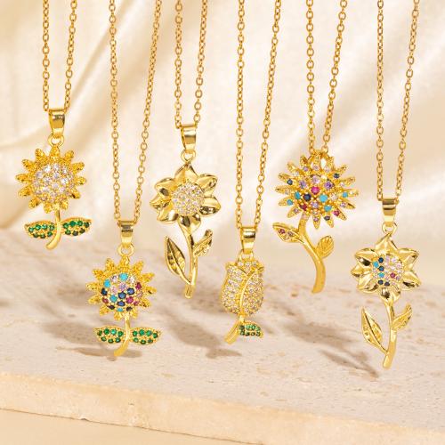 Brass Necklace, with 6cm extender chain, different styles for choice & for woman & with rhinestone, more colors for choice, Length:Approx 40 cm, Sold By PC