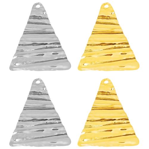 Stainless Steel Pendants, 304 Stainless Steel, Triangle, Vacuum Ion Plating, DIY, more colors for choice, 28x34mm, Sold By PC