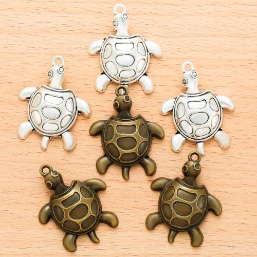 Colgantes Animales de Aleación de Zinc, Tortuga, chapado, Bricolaje, más colores para la opción, 34x27mm, 100PCs/Bolsa, Vendido por Bolsa