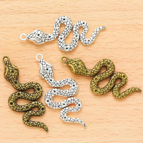 In lega di zinco animali pendenti, lega in zinco, Serpente, placcato, DIY, nessuno, 50x21mm, 100PC/borsa, Venduto da borsa