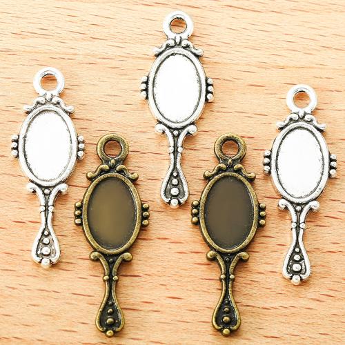 Zinc Alloy Pendler, Mirror, forgyldt, du kan DIY, flere farver til valg, 28x10mm, 100pc'er/Bag, Solgt af Bag