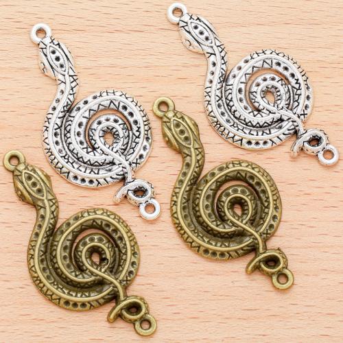 Animal Zinc Alloy Connector Snake plated DIY & 1/1 loop Sold By Bag