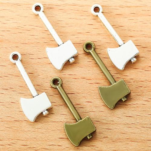 Zinklegering Tool Hangers, Zinc Alloy, Axe, plated, DIY, meer kleuren voor de keuze, 24x10mm, 100pC's/Bag, Verkocht door Bag