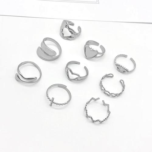 Stainless Steel Finger Ring, 304 Stainless Steel, Unisex & different styles for choice, more colors for choice, Sold By PC