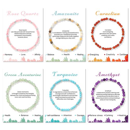 Gemstone Bracelets, with Polyester Cord, different materials for choice & different styles for choice & for woman, more colors for choice, Length:Approx 17-23 cm, Sold By PC