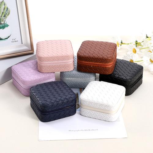 PU Leather Multifunctional Jewelry Box, portable & dustproof, more colors for choice, 100x100x50mm, Sold By PC