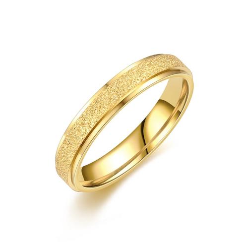 Titanium Steel Finger Ring gold color plated Unisex  US Ring Sold By PC