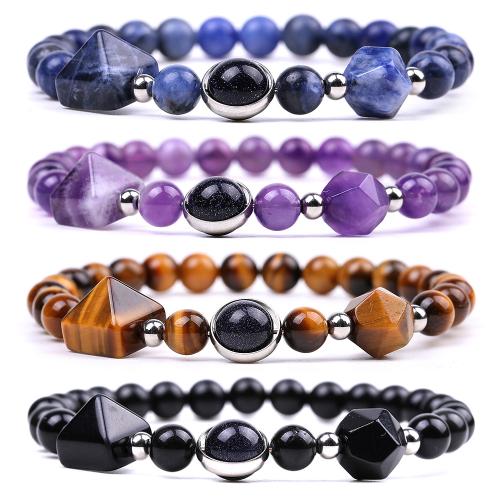 Gemstone Bracelet handmade & Unisex & faceted Length Approx 7 Inch Sold By PC