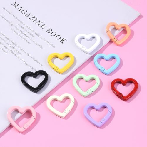 Tibetan Style Key Clasp, Heart, DIY, more colors for choice, 21x22mm, 5PCs/Bag, Sold By Bag