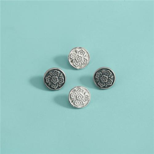 925 sterline d'argento Button Oval Chiusura, DIY, nessuno, 10.60mm, Foro:Appross. 2.4mm, Venduto da PC