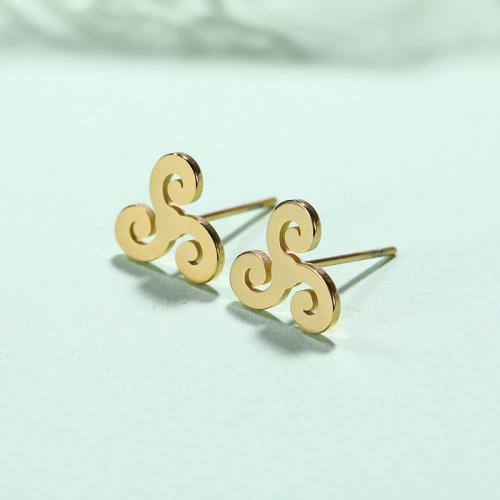 Boucle d'oreille de gaujon en acier inoxydable, Acier inoxydable 304, bijoux de mode & pour femme, plus de couleurs à choisir, 9.20x9.20mm, Vendu par paire