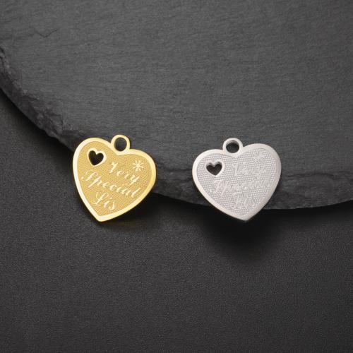 Stainless Steel Heart Pendants, 304 Stainless Steel, DIY, more colors for choice, 20x20mm, Sold By PC