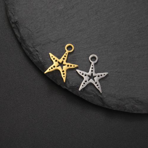 Rostfritt stål Smycken Hängen, 304 rostfritt stål, Star, DIY, fler färger för val, 20x16mm, Säljs av PC